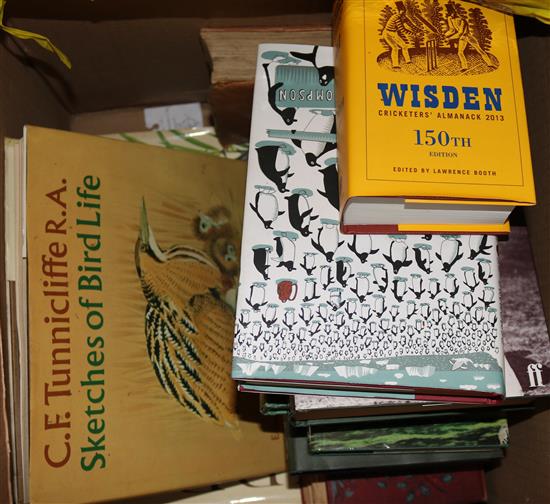 Miscellaneous books, inc Kent, literature, birds, antiques and cricket, some illustrated(-)